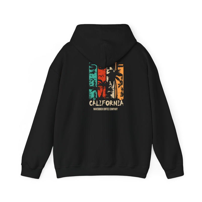 WAVERIDER COFFEE COMPANY BRAND LOGO SURF CALIFORNIA PULLOVER HOODIE