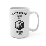 Specially Designed Waverider Coffee Company Playa Del Rey Toes Beach Local Coffee Mug 15oz