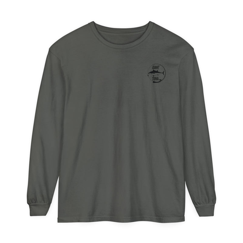 Giant Tuna Long Sleeve Sport T-Shirt - Waverider Coffee Company Design