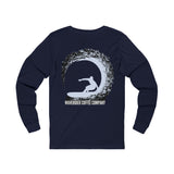 Custom Waverider Coffee Company Surf Rider Logo Designed Jersey Long Sleeve Tee