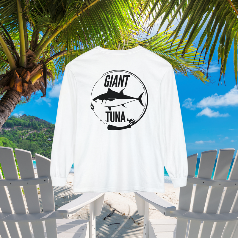 Giant Tuna Long Sleeve Sport T-Shirt - Waverider Coffee Company Design