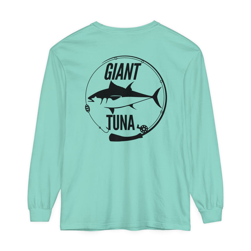 Giant Tuna Long Sleeve Sport T-Shirt - Waverider Coffee Company Design