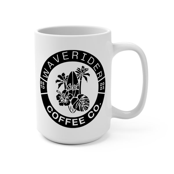 This is the Waverider Coffee Company Brand Logo Surfing Coffee Mug 15oz