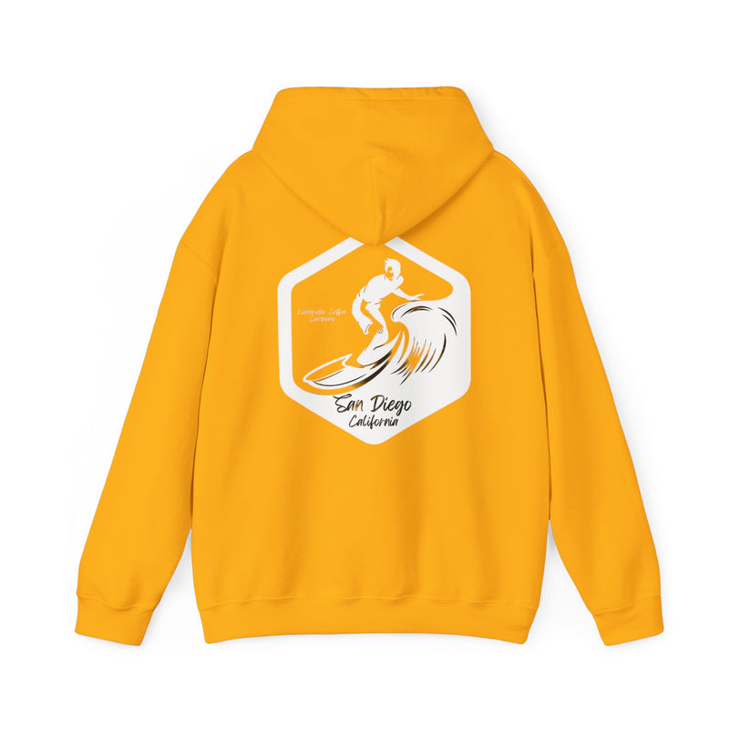 WAVERIDER COFFEE COMPANY CUSTOM DESIGNED SAN DIEGO PULLOVER HOODIE