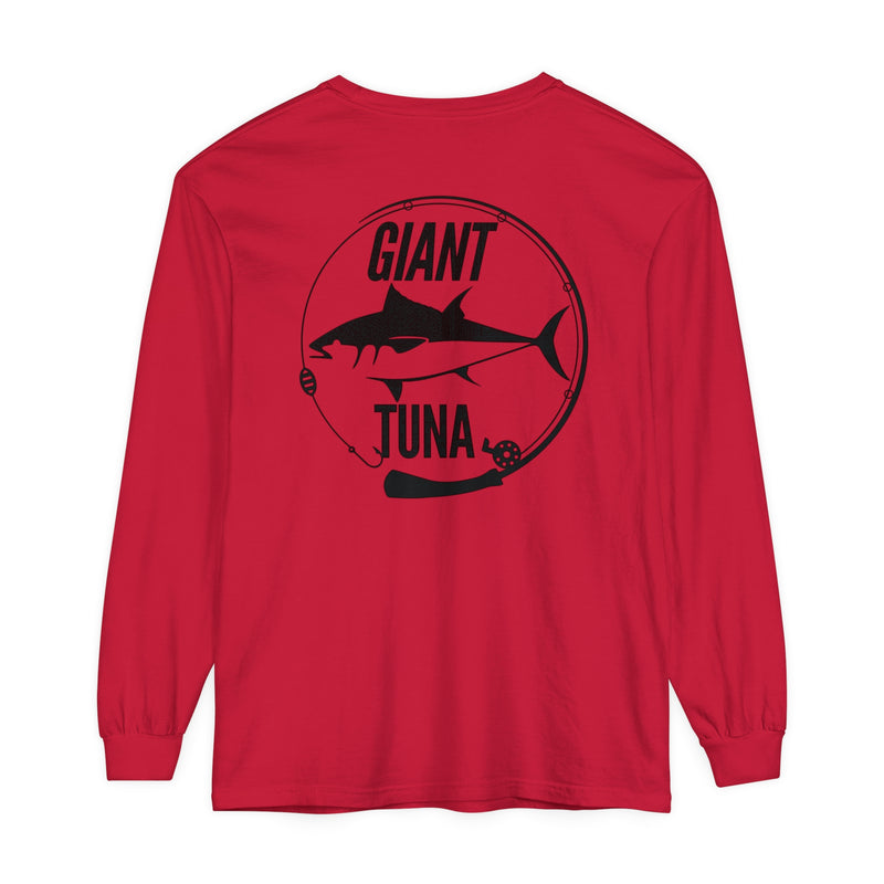 Giant Tuna Long Sleeve Sport T-Shirt - Waverider Coffee Company Design