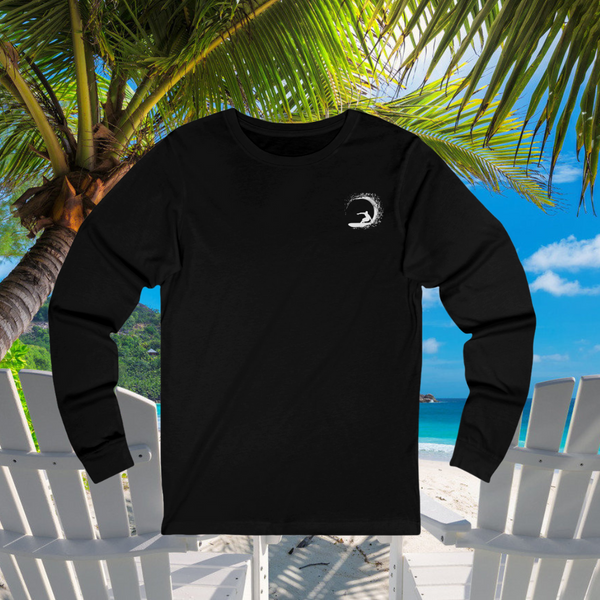 Custom Waverider Coffee Company Surf Rider Logo Designed Jersey Long Sleeve Tee